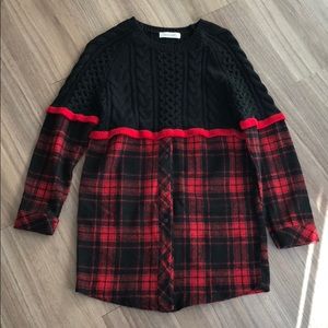 Plaid sweater dress